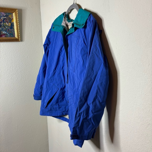 Vintage L.L. Bean Teal and Blue Women's GORE-TEX Jacket Size Small - Picture 2 of 8
